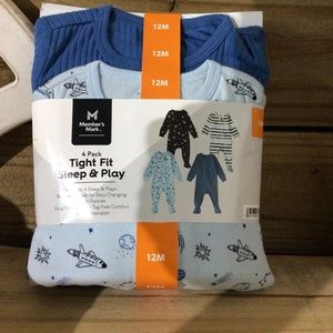 MM Baby's 4-Pack Tight Fit Sleep & Play Full Zip Pajamas  - Onesies